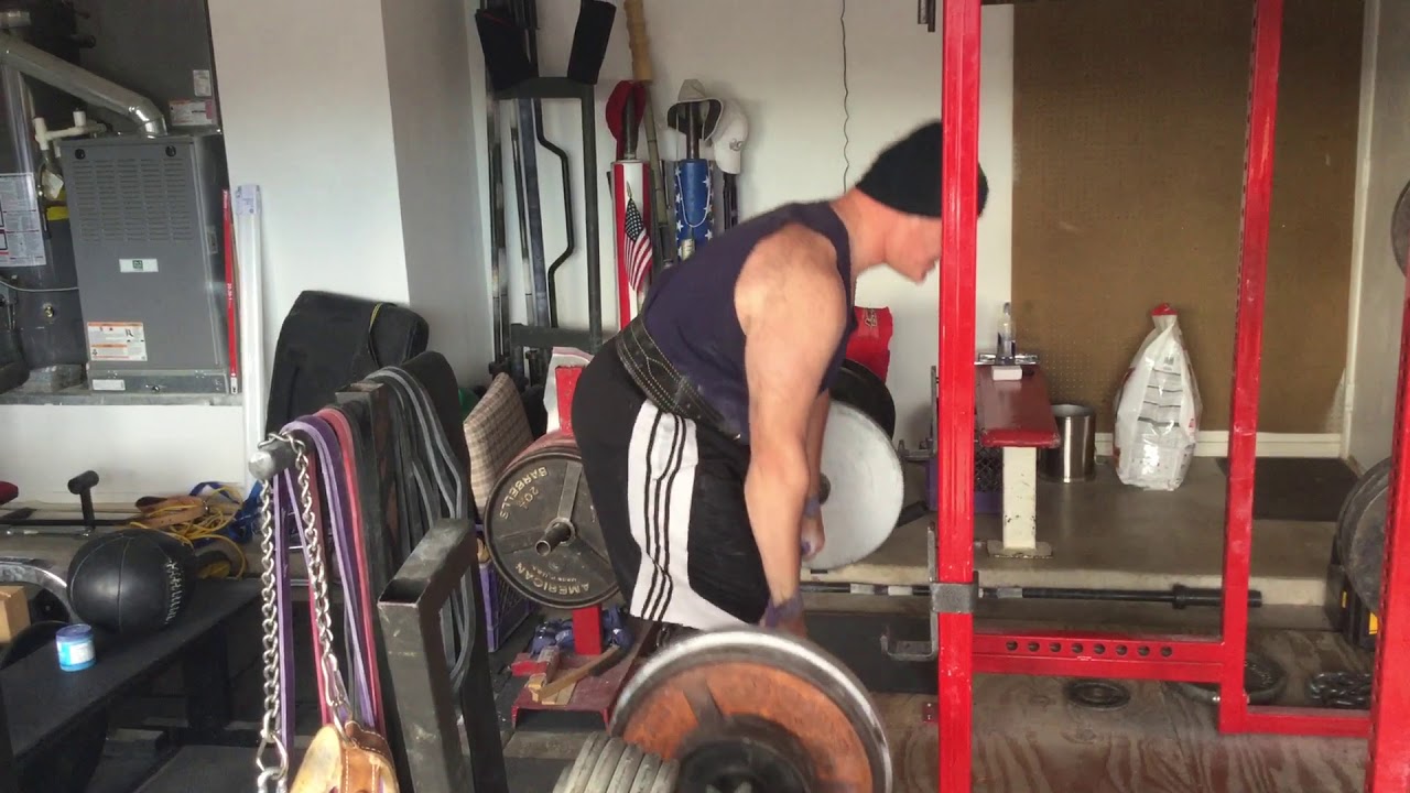 Close grip (16”) bent over rows with 270 lbs for 3 reps.