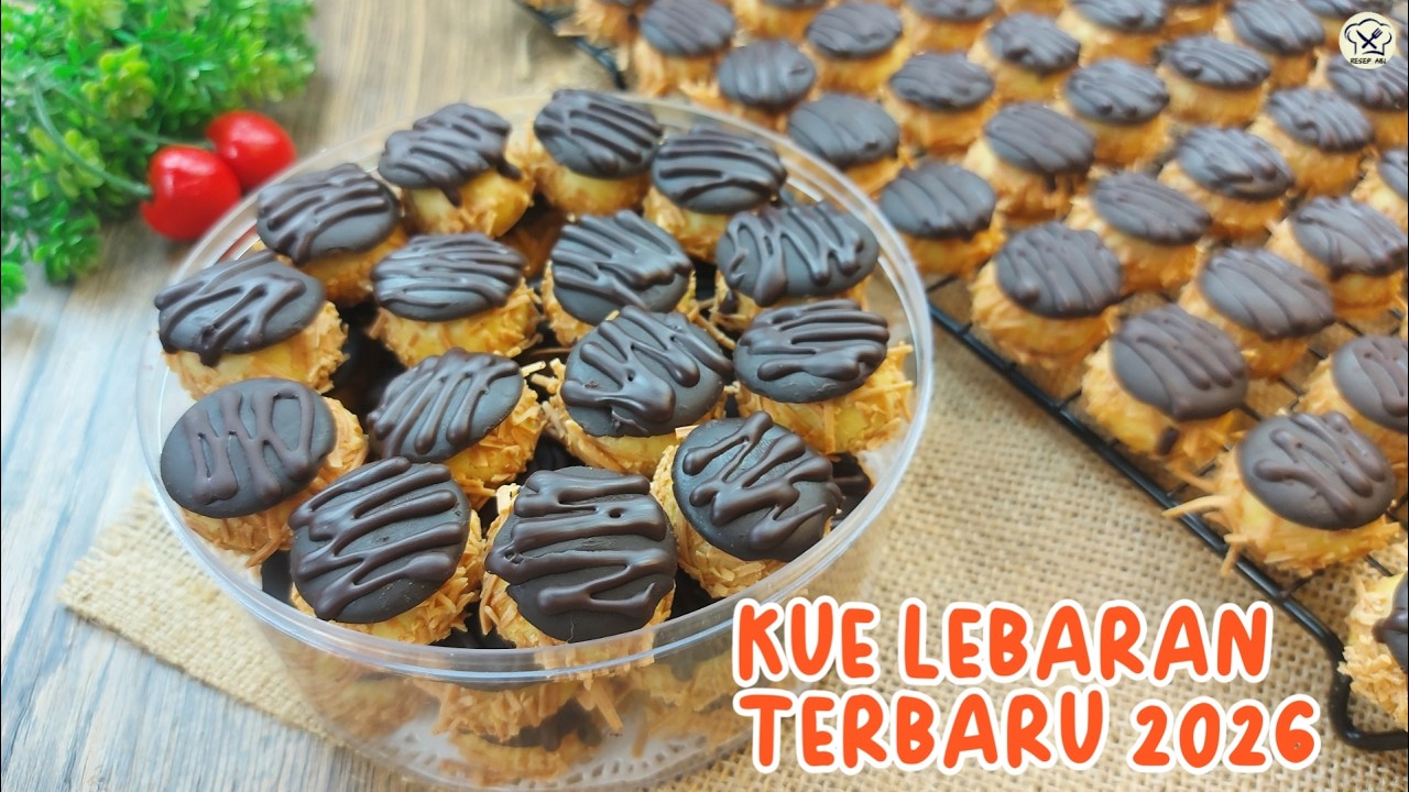IDE KUE KERING LEBARAN TERBARU 2026 LAGI VIRAL! CHOCOLATE BUTTON COOKIES ENAK GURIH  NYOKLAT BANGET
