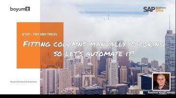 B1UP Tip: Fitting columns manually is boring so let’s automate it