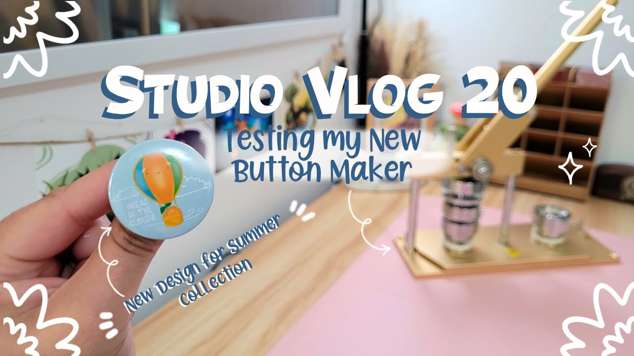 Studio Vlog 20 🌻Testing my New Button Maker | Pack an Order with Me ...