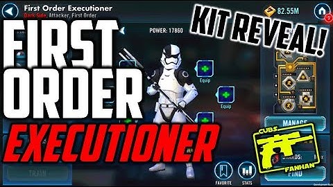 SWGOH : Kit Reveal- First Order Executioner! Heavy Hitter, Dispel & no Zetas!?