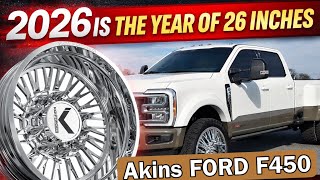 Akins Ford F450 KING RANCH Reserve Edition-Star White & Marsh Gray | 2026 is the Year of 26 INCHES! 