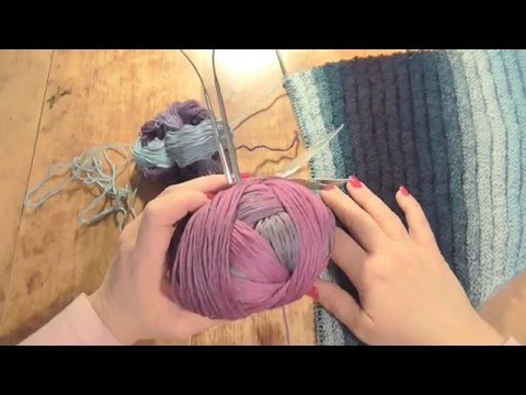 Pletení trojúhelníkového šátku od cípu 1. díl, knitting scarf