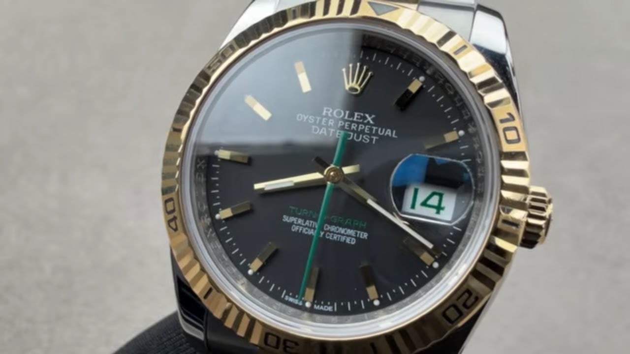 ラキドロ ジョンハン Rolex Datejust Turn-O-Graph Green Hand Japan Edition 116263