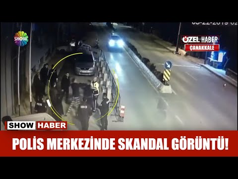 Polis merkezinde skandal görüntü!