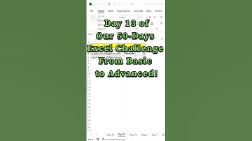 Day 13/50 of Our 50-Days Excel Challenge. #excel #exceltips #exceltricks #shorts #viral #trending