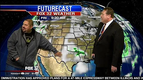 Gabriel Iglesias helps Mark Strehl with the forecast