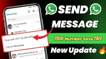 WhatsApp Par Bina Number Save Kiye Message Kaise Kare | How To Msg On WhatsApp Without Saving Number