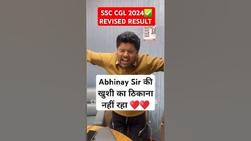Abhinay Sir ♥️ || SSC CGL Revised Result 2024 🔥 #ssc #ssccgl2024 #abhinaymaths #abhinaysir #shorts