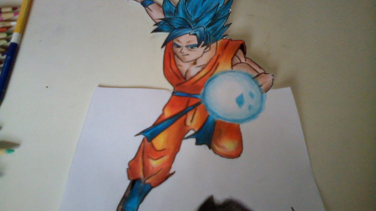 Como desenhar o Goku super Sayanjin BLUE! #comodesenhargoku #comodesen