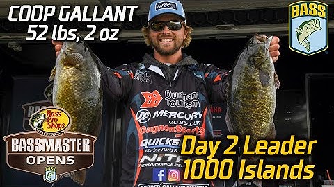 Coop Gallant leads Day 2 of Basspro.com OPEN at 1000 Islands with 52 pounds, 2 ounces