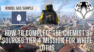 How to complete the CHEMIST'S SOURCES Tier 4 mission for White Lotus | DMZ Season 6