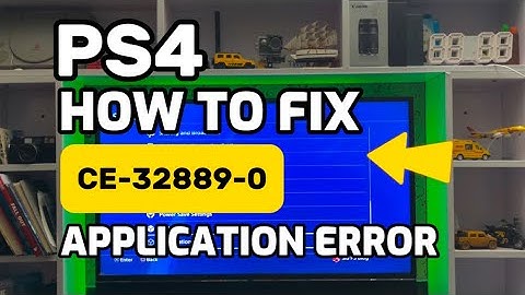 How To Fix PS4 Error CE-32889-0 An Error Occurred In game Application