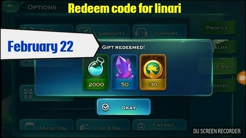 Redeem code for linari and resources Art of conquest Feb 22