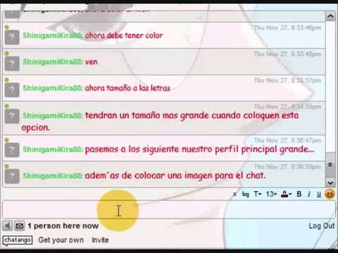 Tutorial para personalizar tu cuenta chatango