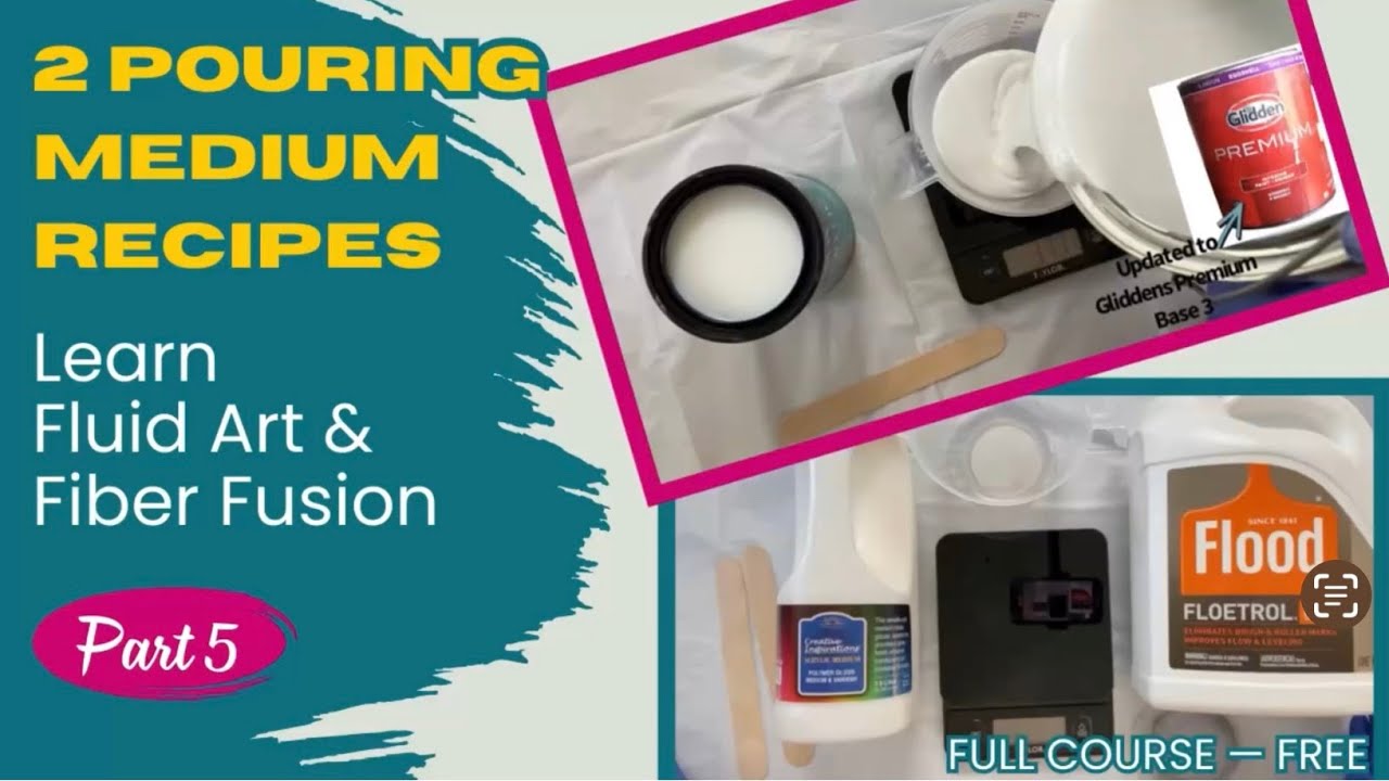 99. Part 5- How to Make 2 Easy Pouring Mediums for Acrylic Fluid Art ...