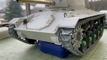 RC 1/16 M-24 Chaffee US light tank - scratch built - WIP initial motorization tests