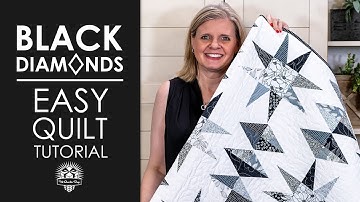 ♦ Make Diamonds Your Best Friend! ♦ Free ADVANCED Black Diamonds Quilt with Half RECTANGLE Triangles