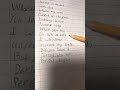 Orry about my hand writing