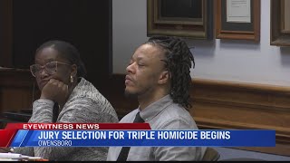 Jury selection for owensboro triple homocide begins