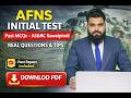 AFNS Initial Test Experiences & Past & Most Repeated Today Past Mcqs May 20, 2026 Academic Mcqs