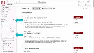 Find what you need on JSTOR: 2. Narrow by subject and date Update