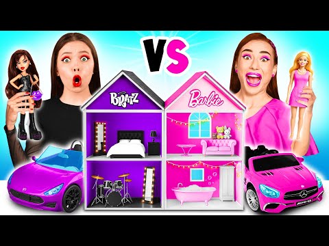 We Build Amazing Doll House Barbie Vs Bratz Challenge Prank Wars