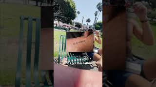 asking strangers to scan my QR code tattoo.. #shorts