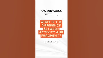 Activity vs Fragment in Android 🔥 | Simplest Explanation in 30 Seconds! #activityinandroid #android