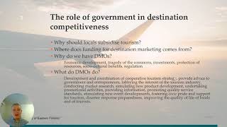 Introduction to Destination Marketing 4: Government and Destination Competitiveness