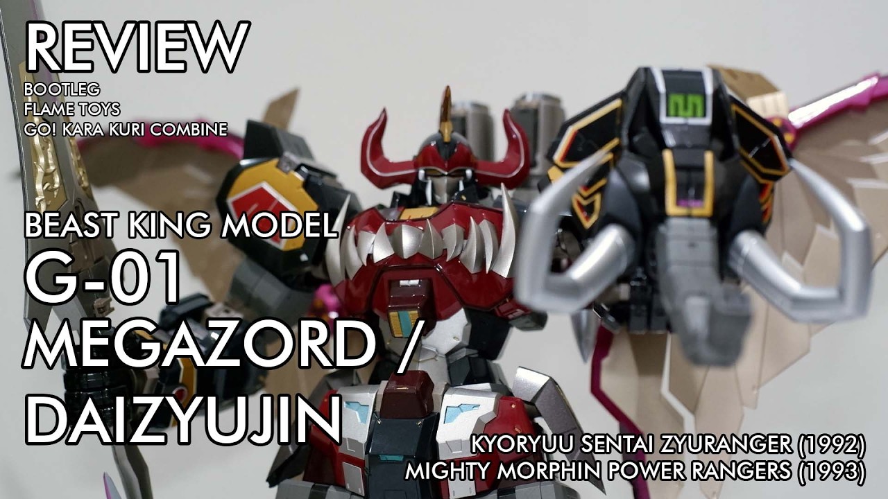 特撮 Beast Model G-01 REVIEW] Beast King Model G-01 Megazord / Daizyujin - YouTube