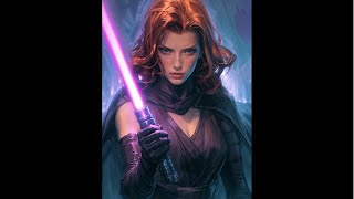 Painting Mara Jade's portrait. Let’s finish this! #starwars #marajade #lightsaber