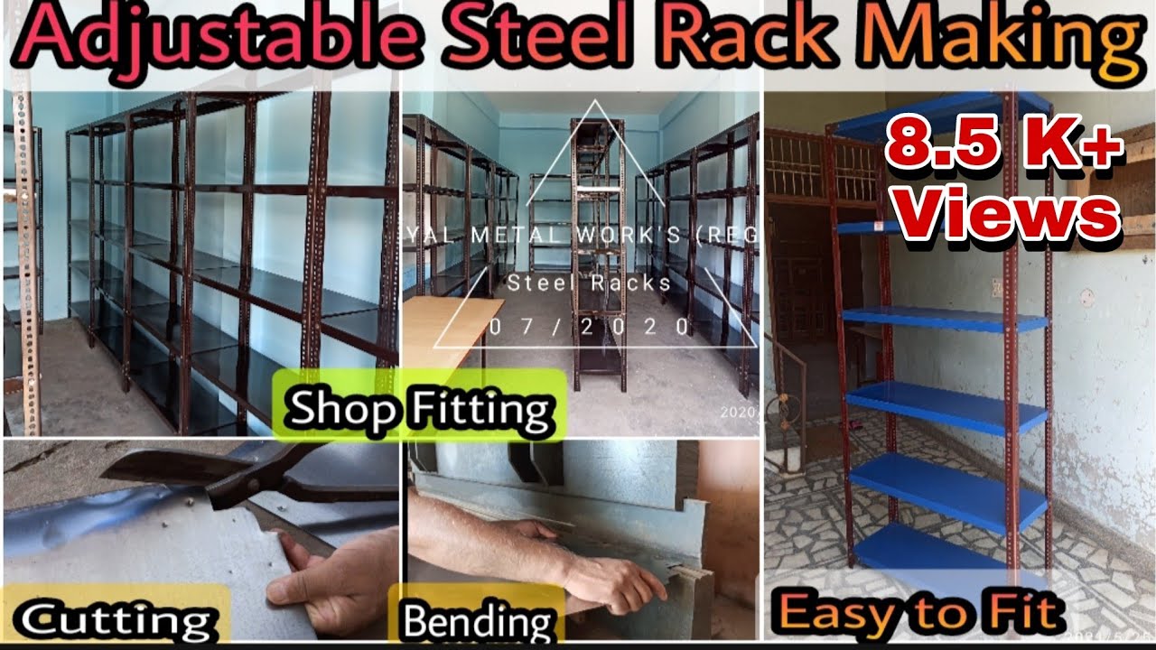 Adjustable Steel Racks manufacturing| Slotted angle Rack Making| एडजेस्टेबल स्टिल रैक बनाने का तरीका