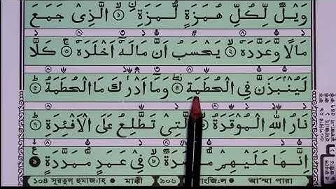 সুরা  হুমাযাহ , সুরা হুমাজাহ  ।Surah Al Humazah with bangla translation  Surah Humazah سورة الهمزة