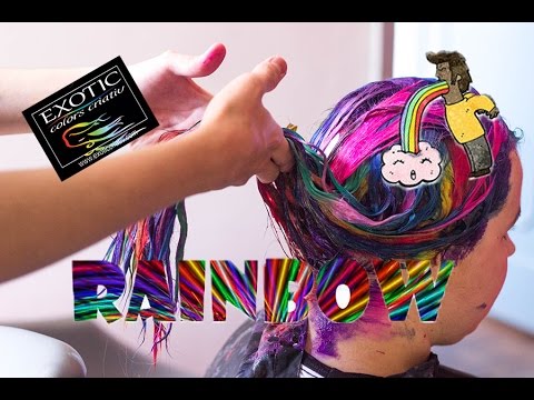 rainbow hair (multi coloração) usando exotic colors criativ com rainbow hair (multi coloração) usando exotic colors criativ com