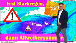 UNWETTER: Starkregen bis Donnerstag – danach Altweibersommer für ganz Deutschland? screenshot 3