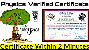 National Level Online E-Quiz on "EVERYDAY PHYSICS" Free Certificate ll Certificate within 2 minutes