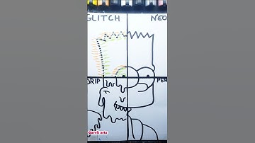 Bart Drawing, But in 4 Different Styles!! ✨🎨 Wait for 2nd part #simpsons