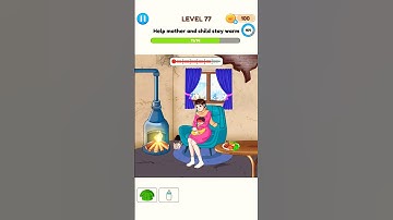 Annoying Puzzle Game Level 77~ Help mother  and child stay warm 🥵 || Annoying Puzzle || #shortvideo