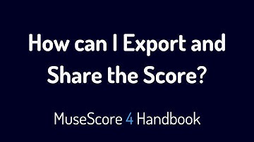 How can I Export and Share the Score?