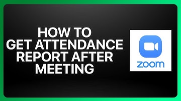 How To Get Zoom Attendance Report After Meeting Tutorial