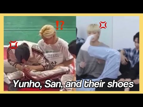 ATEEZ 에이티즈 San & Yunho smell each other’s foot