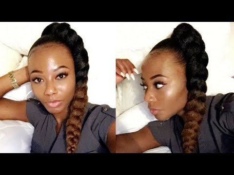 howto jumbo braid ponytail w ez braid pre stretched hair braids