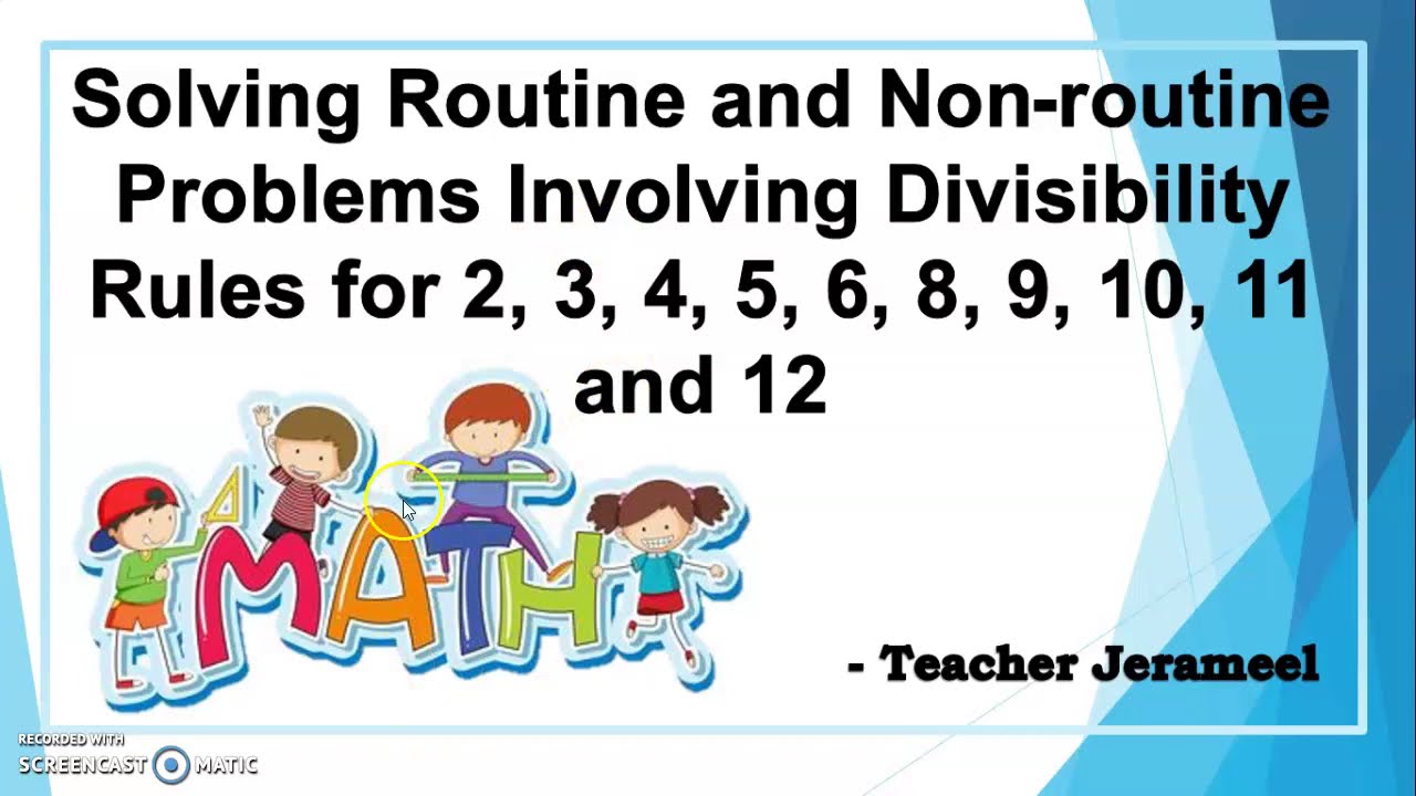 example of routine problem solving with answers grade 5