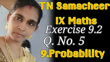 9th maths exercise 9.2 Q5 TN Samacheer Chapter 9 Probability