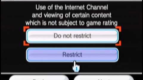 Wii Parental Controls