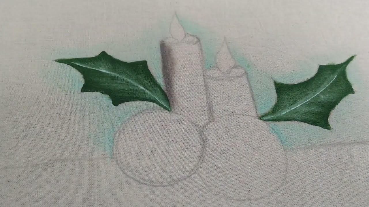 Como pintar arranjo de natal com velas
