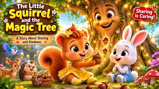 The Little Squirrel and the Magic Tree 🌳🐿️ | A Cute Story About Sharing, Kindness & Friendship