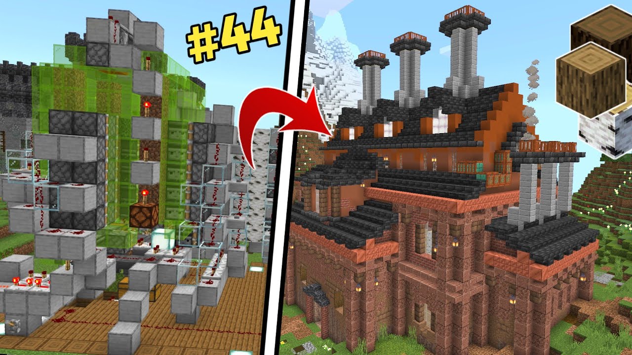 I Built A Wood Factory In Minecraft PE (S2E44) Minecraft Pocket