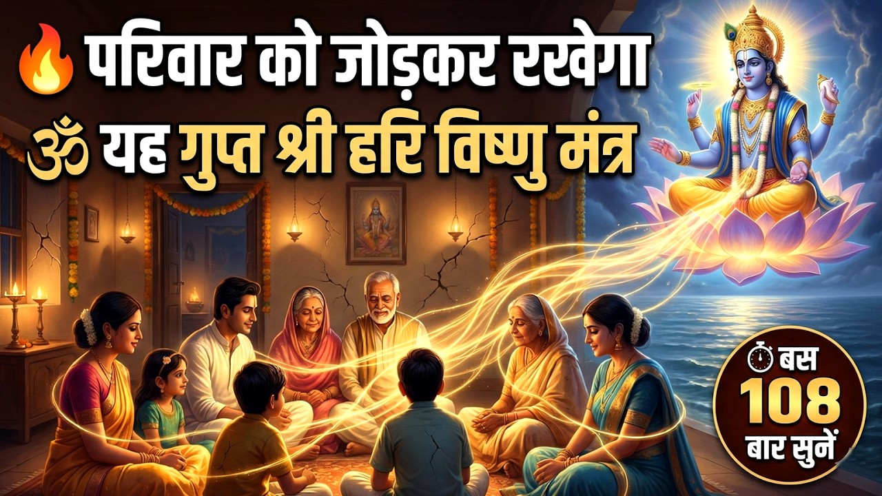 परिवार को जोड़कर रखेगा यह गुप्त श्री हरि विष्णु मंत्र, बस 108 बार सुने | Shri Hari Vishnu mantra